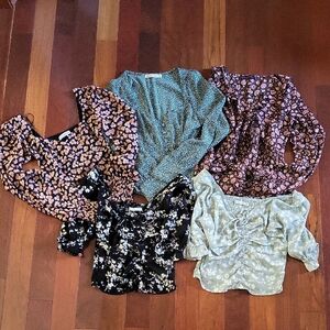5 Floral Print Women's Tops